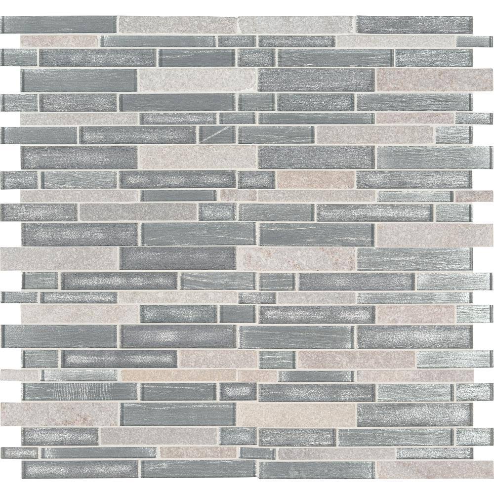 Glass Stone Mesh-Mounted Mosaic Tile Y28927