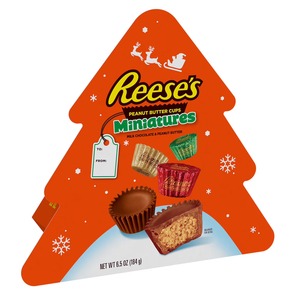 Milk Chocolate Peanut Butter Cups Christmas Candy, 6.5 oz E21220