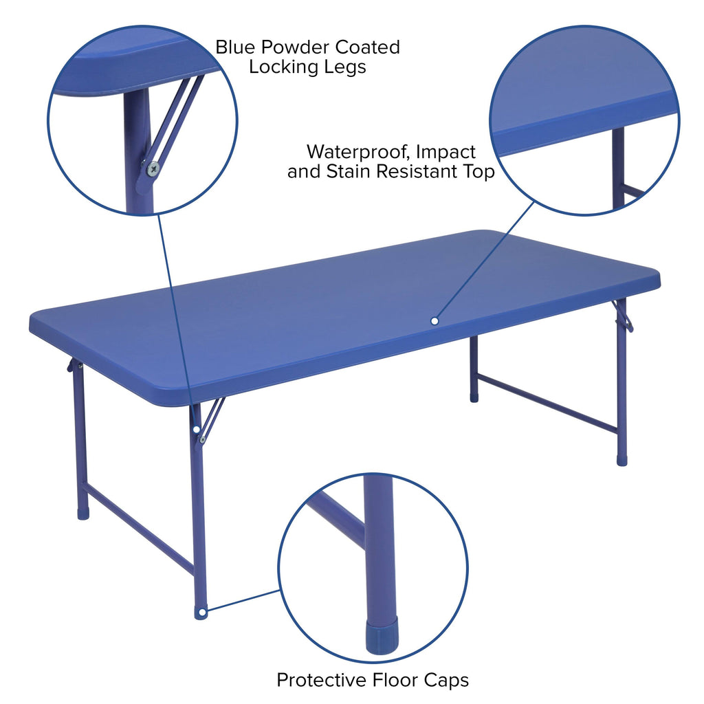 Granite White Plastic Folding Table C7428