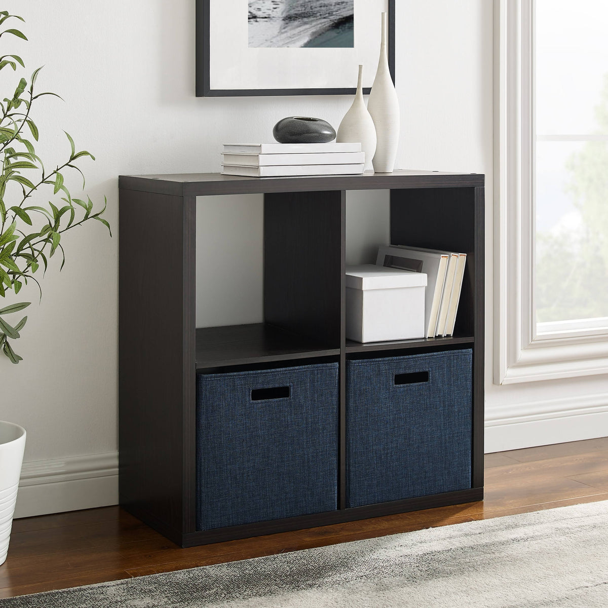 White Four Cube Storage Cabinet H741518