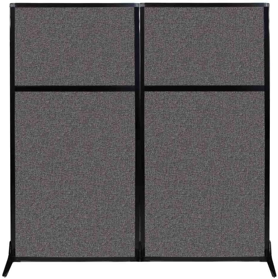 Portable Wall Divider with Charcoal Gray Fabric Panels Z9713