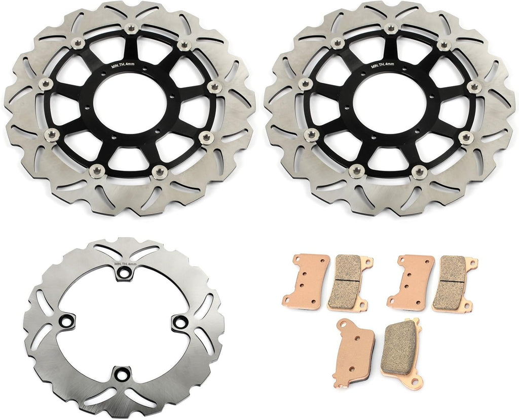 Front Rear Brake Discs Rotors + Brake Pads for CBR1000RR 2006 2007 W65680