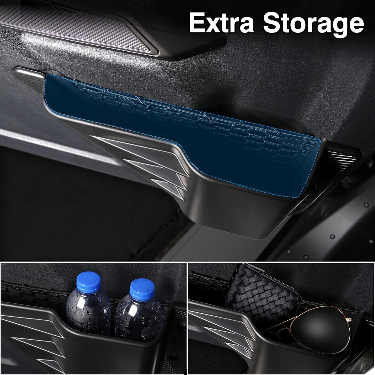 Black 2PCS Front Door Storage Box for Ford Bronco 4-Door L436