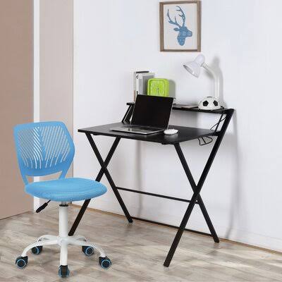 Black/Blue Desk and Chair Set C2209