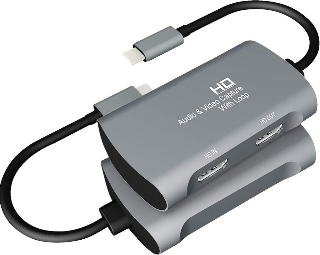 USB TypeC HD Video & Audio Capture Card with 4K 60HZ Loop, Pack of 2 I109