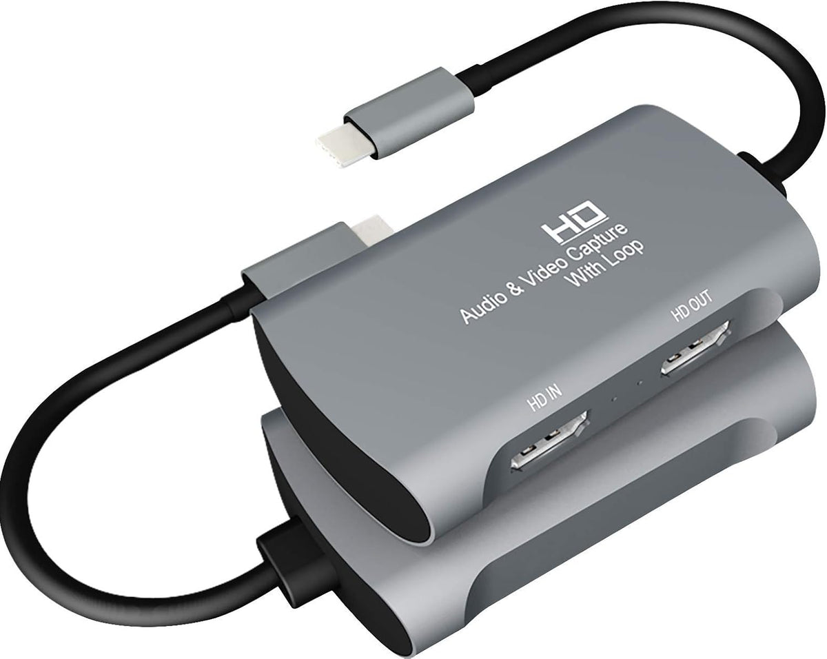 USB TypeC HD Video & Audio Capture Card with 4K 60HZ Loop, Pack of 2 I109