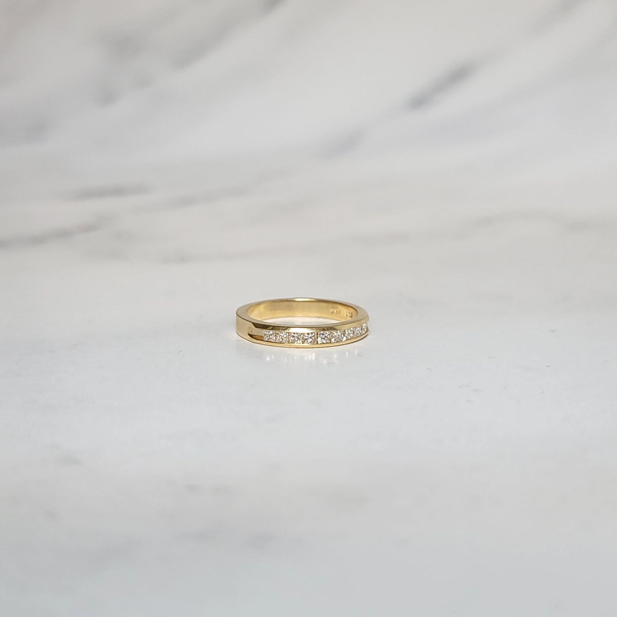 Princess Cut Channel Diamond Wedding Band J662035