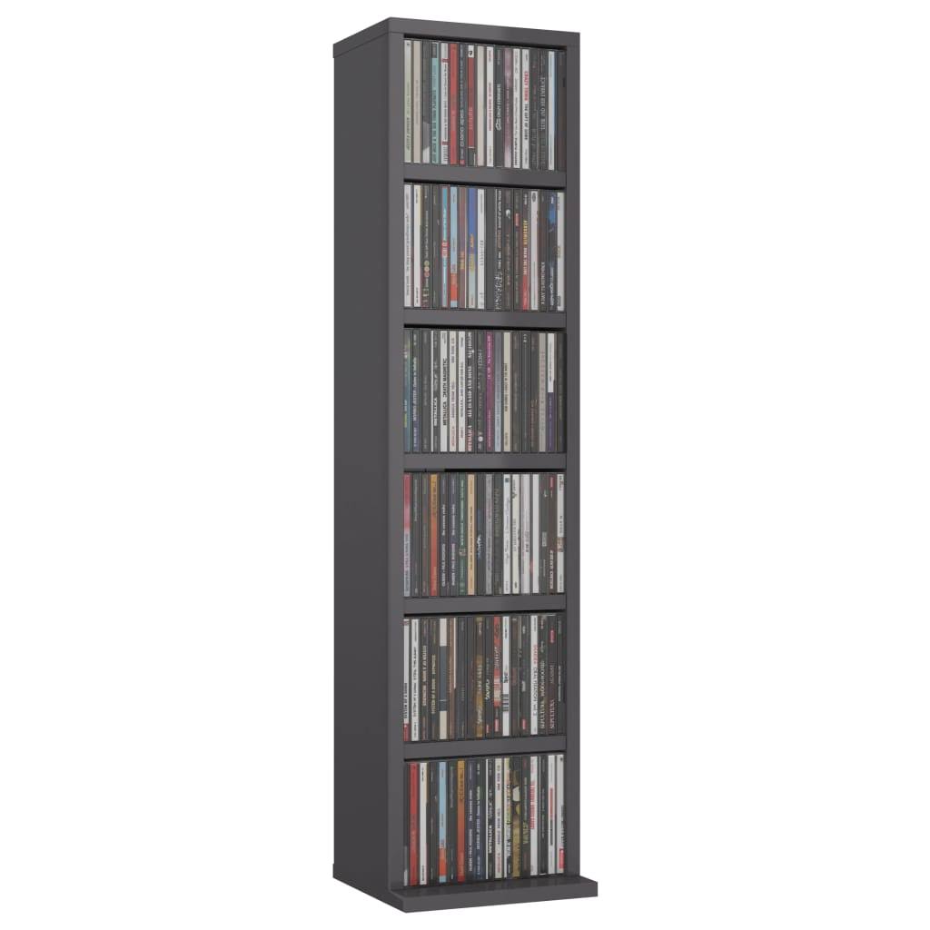 High Gloss Grey CD Cabinet Z8549