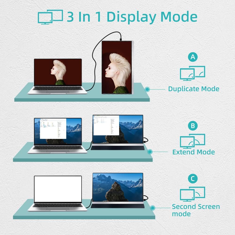 15.8'' 1080P FHD IPS Gaming Monitor with Speaker X7284