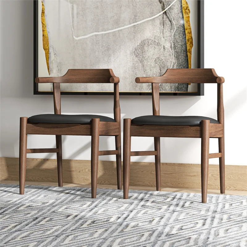 Black Faux Leather Dining Chair (Set of 2) M49931