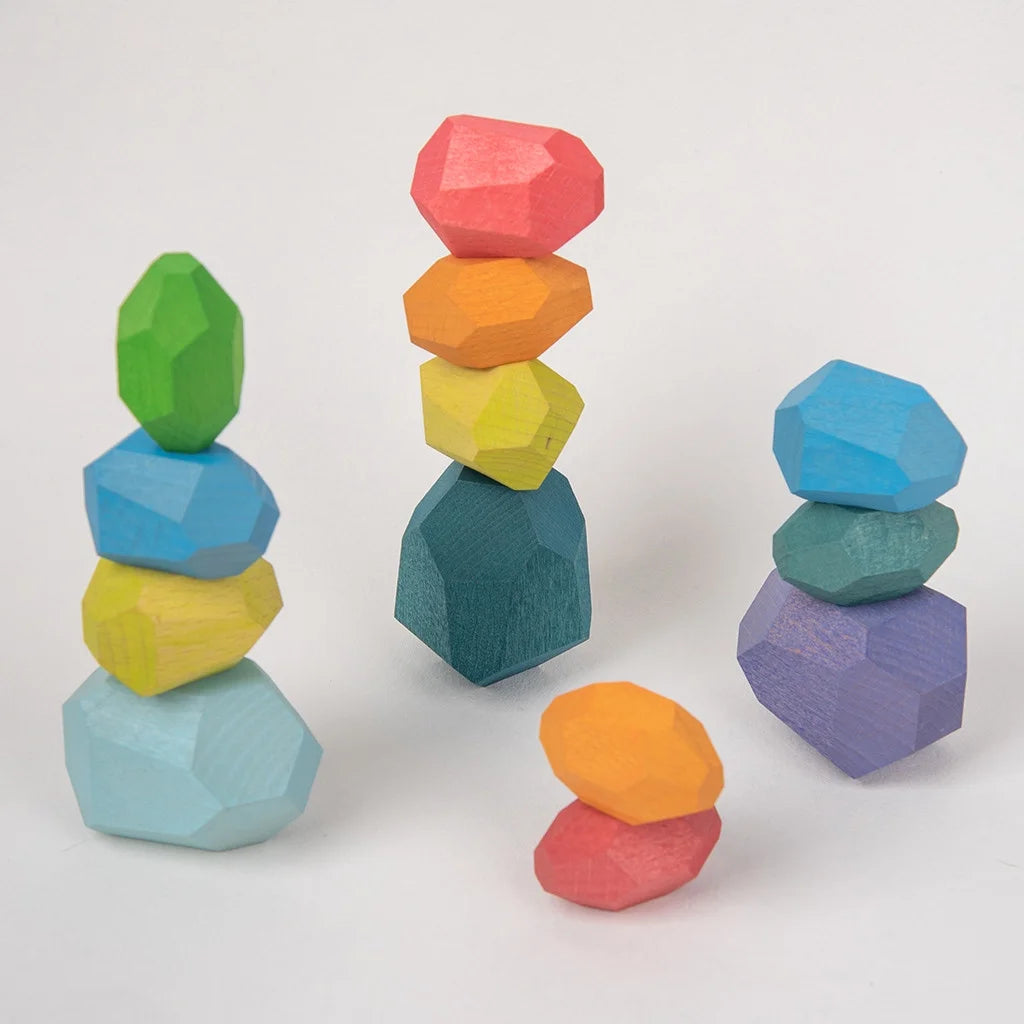 Wooden Stone Building Block Toy Stacking Game I325