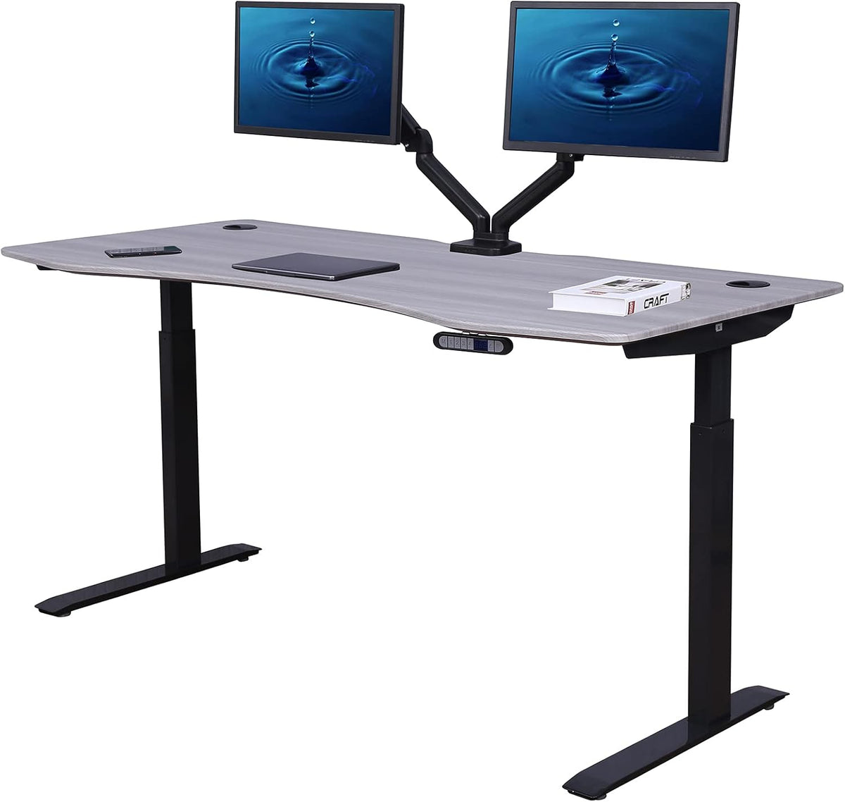 Grey Electric Height Adjustable Standing Desk I68554