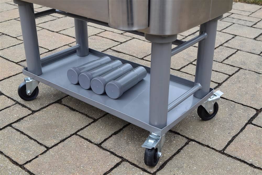 60 Quart Stainless Steel Party Cooler Cart D604936