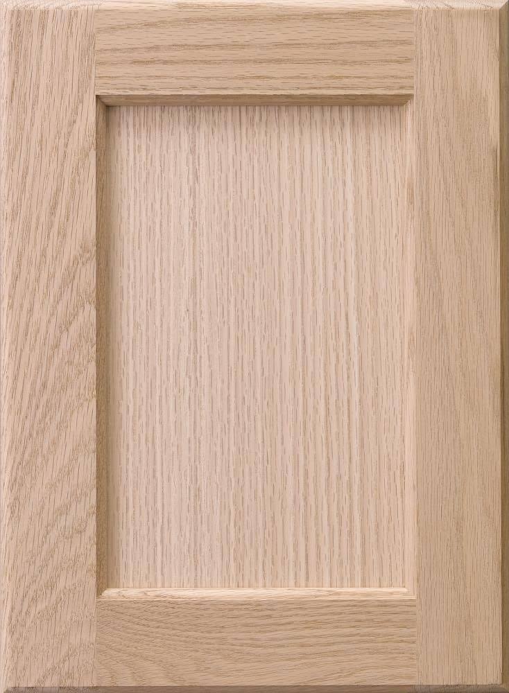 Unfinished Red Oak Recess Panel Kitchen Cabinet Door K447648