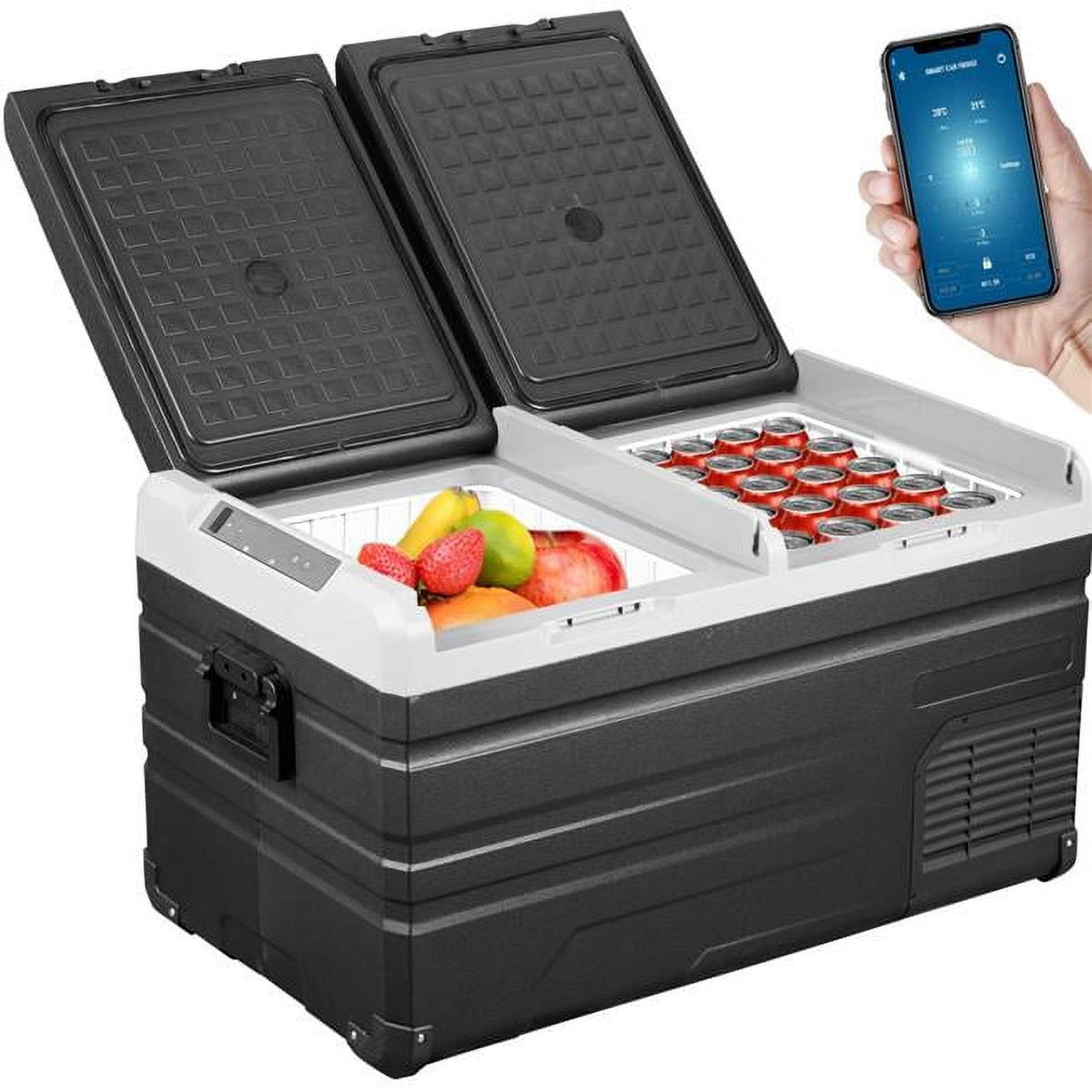 12V 80 qt. Dual Door Chest Refrigerator with Cooler W57472