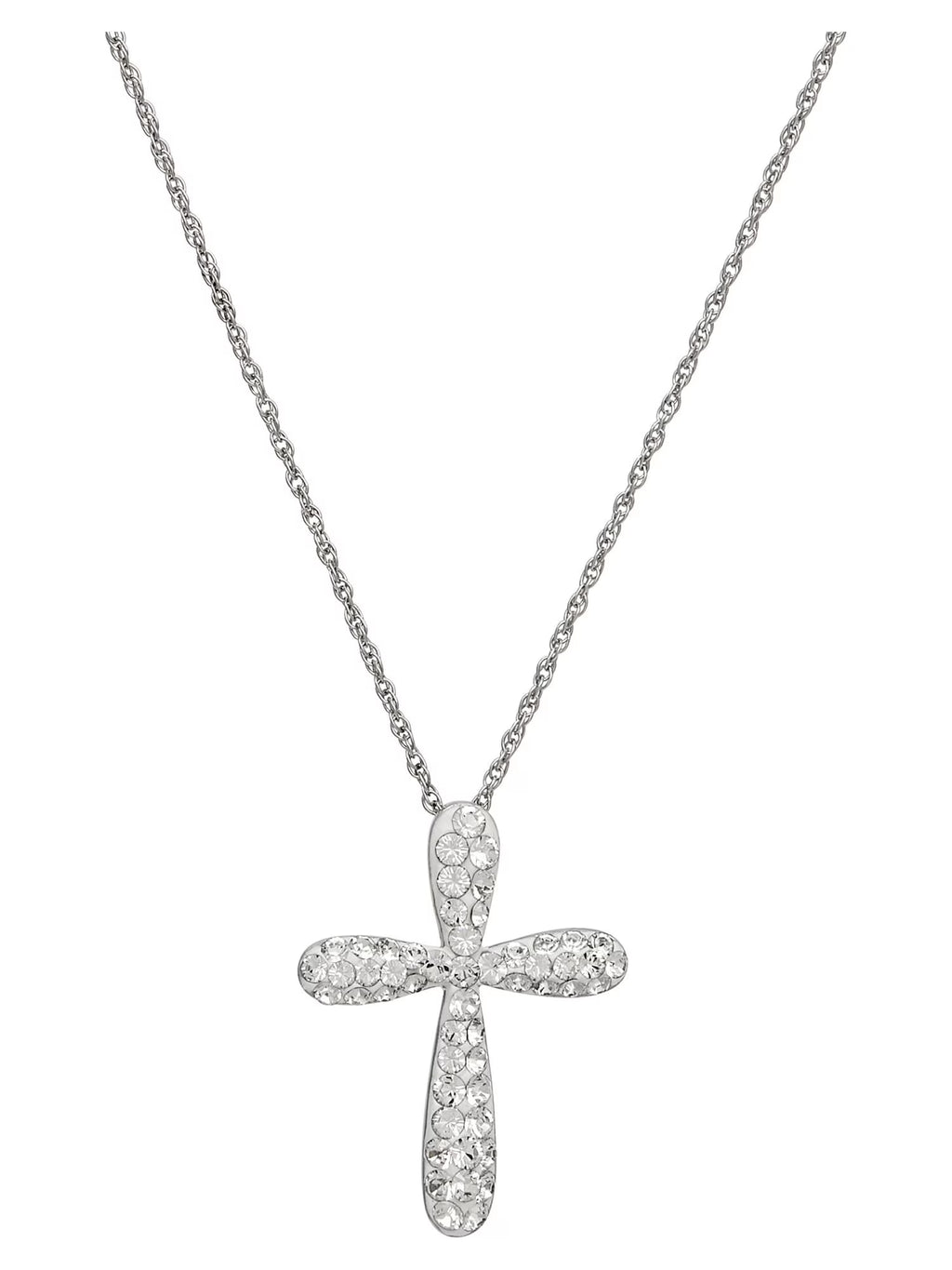 Sterling Silver Cross Pendant, 18" B183436