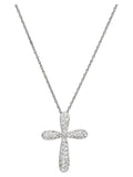 Sterling Silver Cross Pendant, 18" B183436