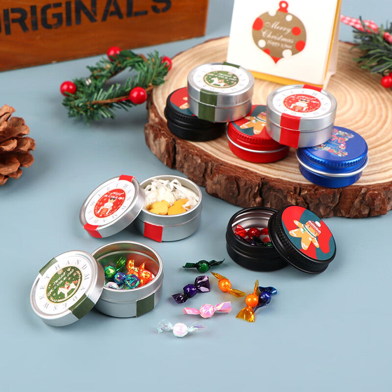 1:12 Dollhouse Mini Christmas Cookies Candy Gift Box Tin Box I5175