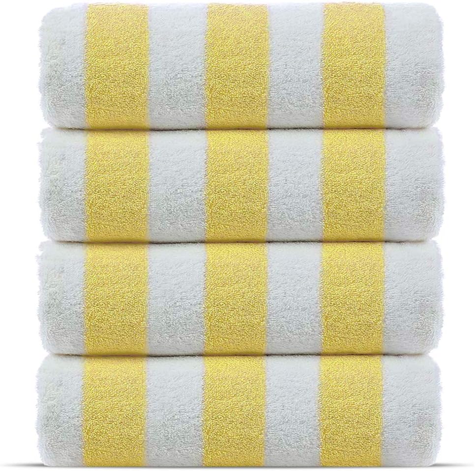 Light Blue 30x60 Inch 100% Cotton Pool Beach Towels 4-Pack L84786