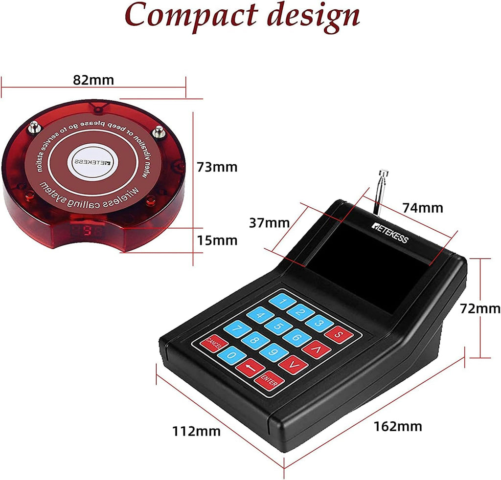 Pager System, 10 Pagers with Lanyard Hole M66933