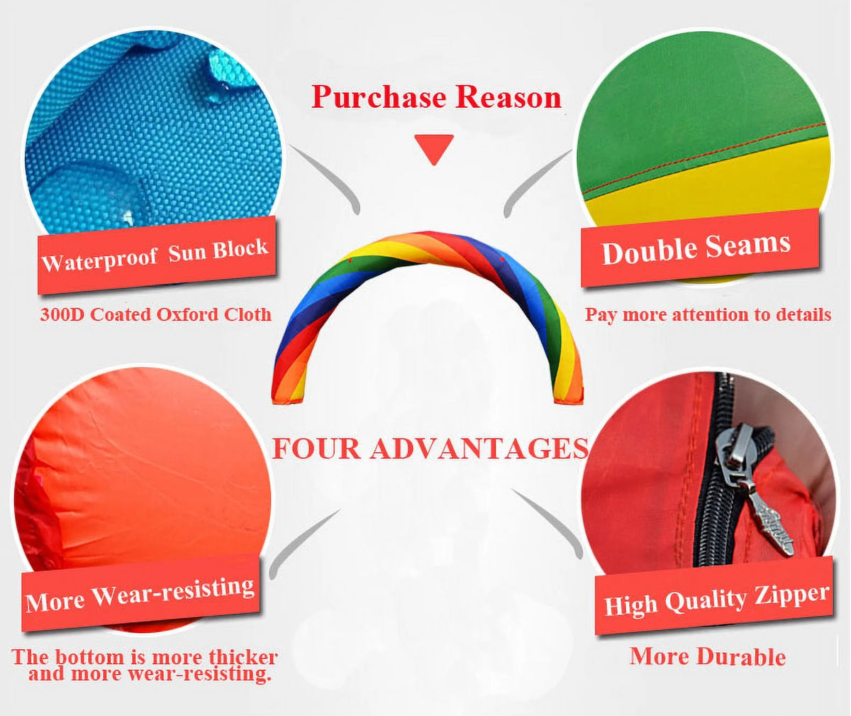Inflatable Rainbow Advertising Arch with PU Coated (No Blower) O87525