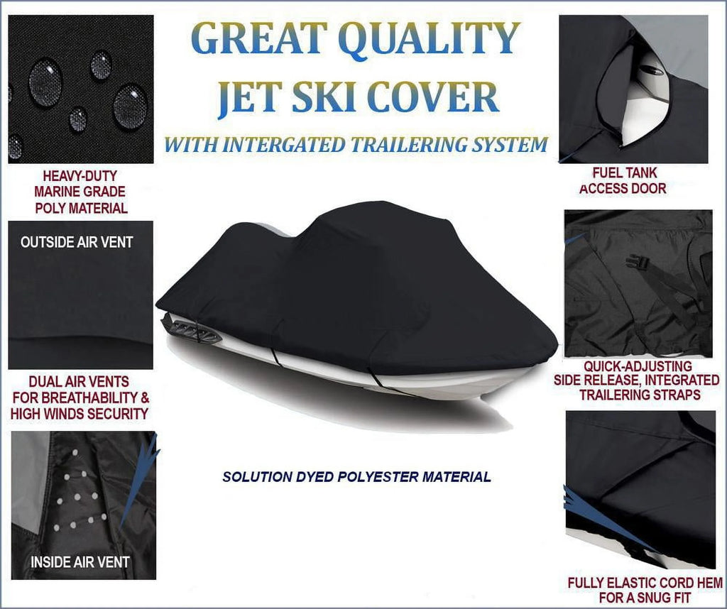 Black 600 Denier JetSki Cover P4223