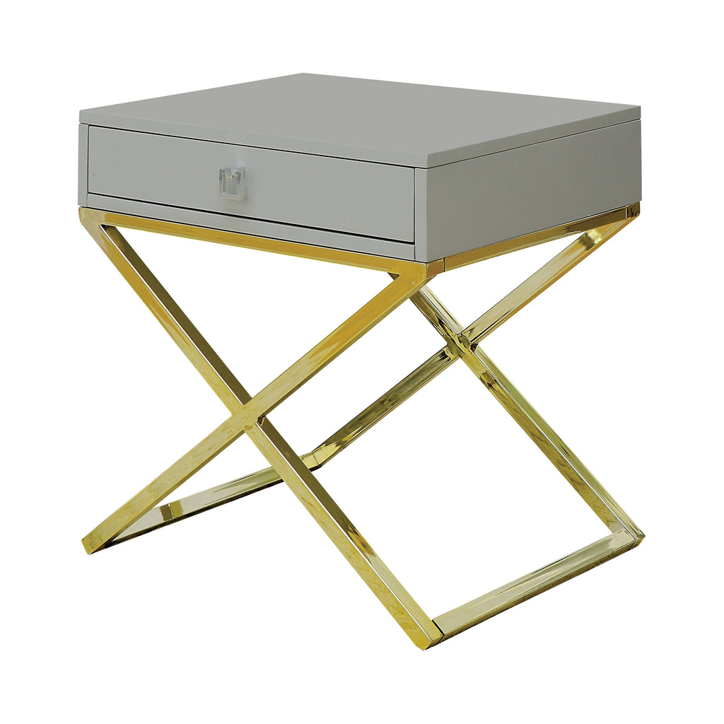Red Metal X-Base Side Table W744244