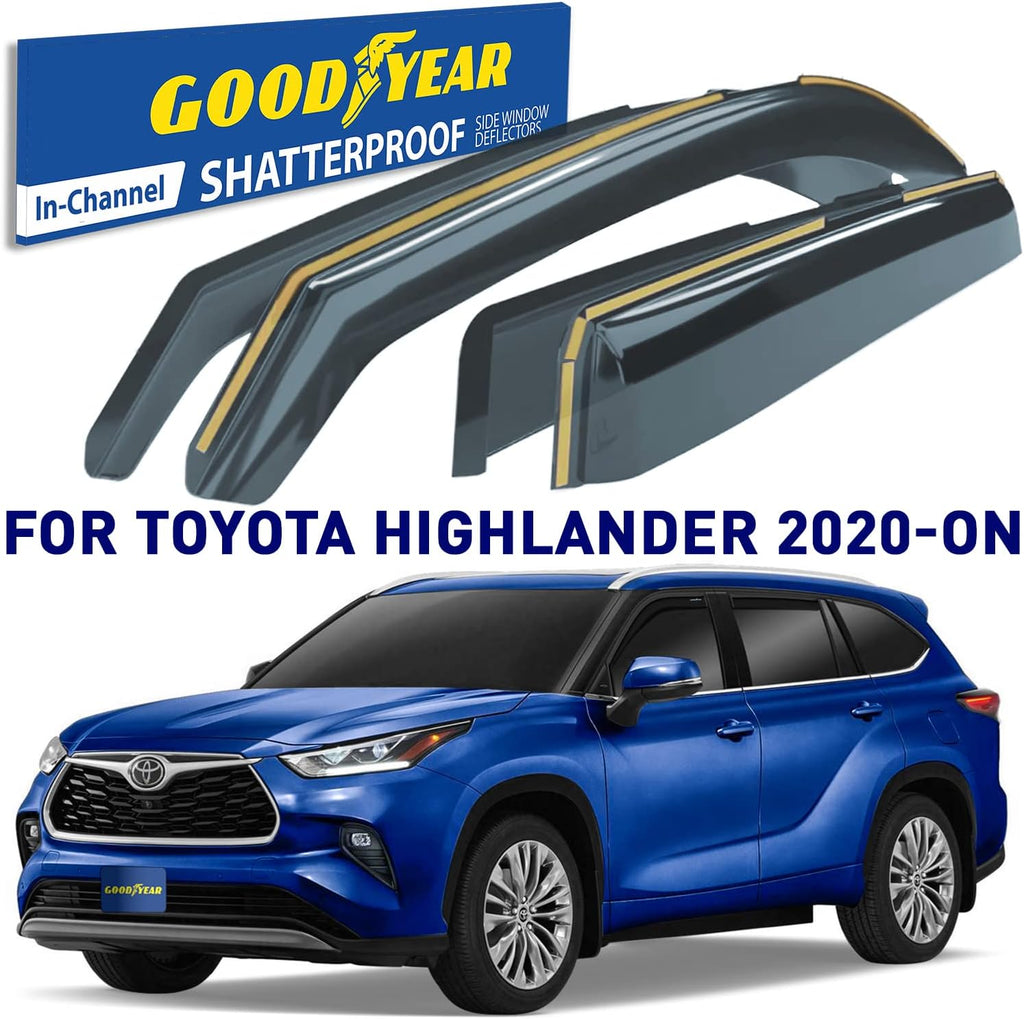 Shatterproof in-Channel Window Deflectors for Toyota RAV4 2019-2022, 4 pcs O689