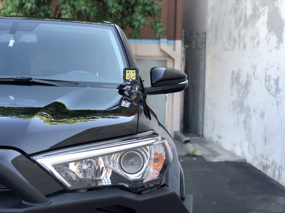 10-19 Toyota 4Runner Pillar/Ditch Mount Light Kit w/3in. C3 LED Spot Beam Lights Y1267