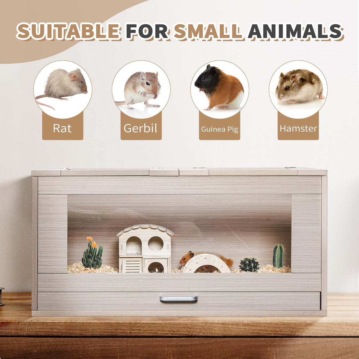 Guinea Pig Cage with Storage Cabinet Q7298