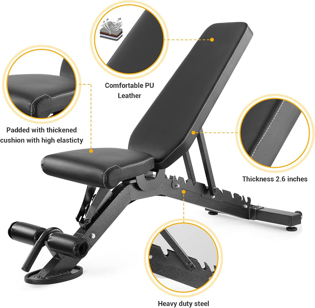 Adjustable Weight Bench with Leg Extension V34134