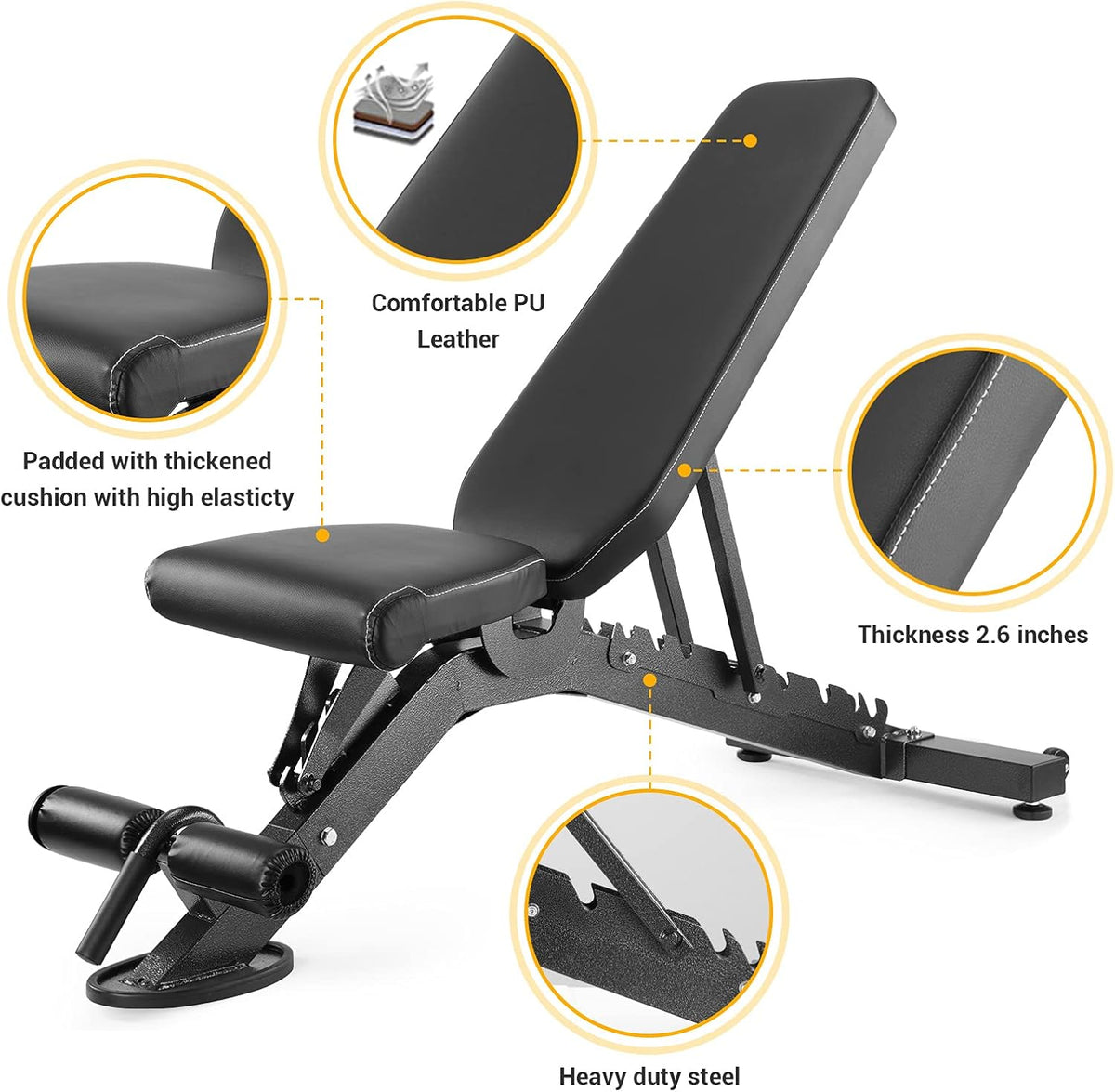 Adjustable Weight Bench with Leg Extension V34134
