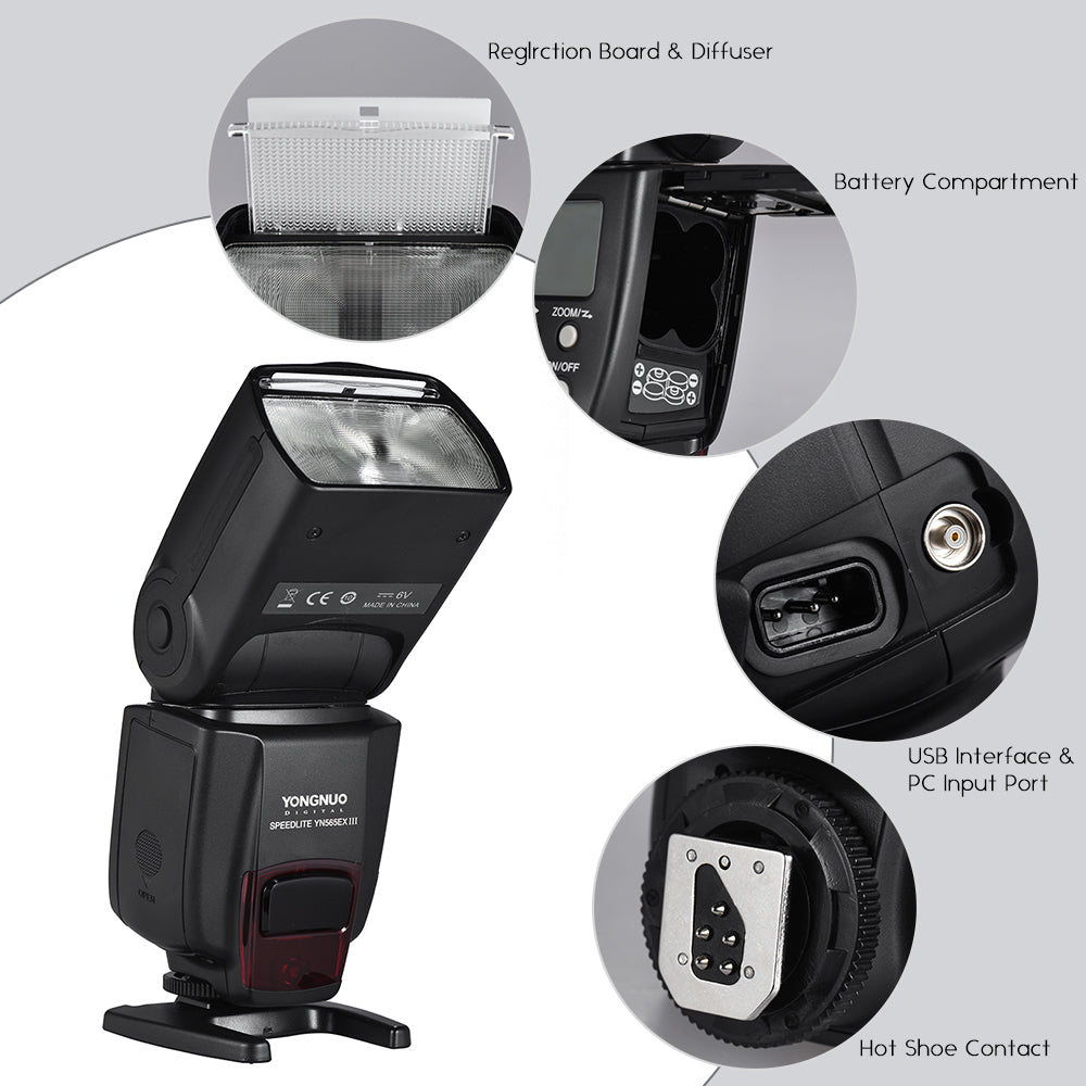 Wireless TTL Slave Flash Speedlite GN58 for Canon DSLR Camera L466