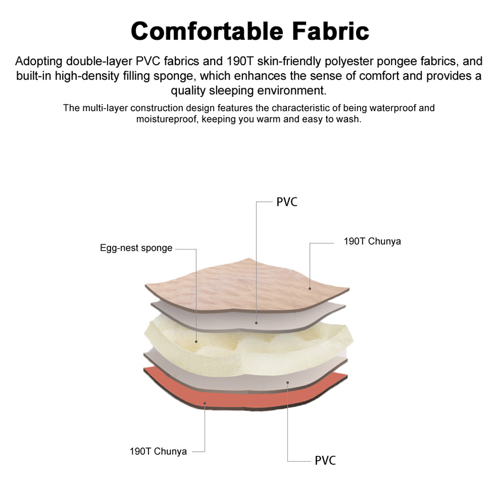 Self-inflating Travel Mat Folding Bed for Camping H22221