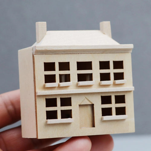 1/12 Unpainted Miniature Dollhouse Villa V77637