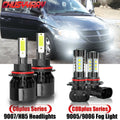 LED Headlight + Fog Light Bulbs Kit 4X C35968