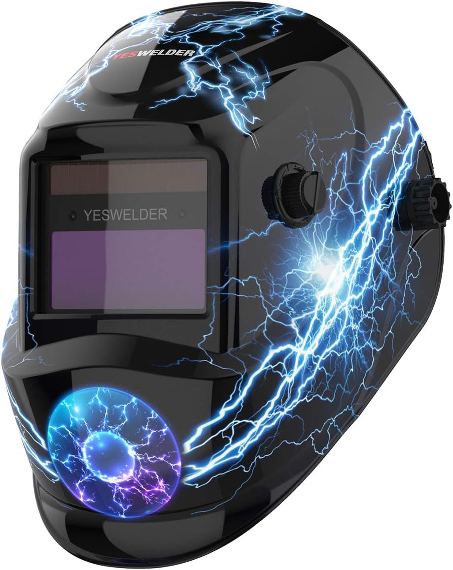 True Color Solar Powered Auto Darkening Welding Helmet, Wide Shade 4/9-13, Pack of 2 C9351