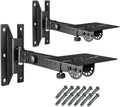 Black Speaker Wall Mount Stand Bracket, 100 lbs Capacity, 2 Packs Q647
