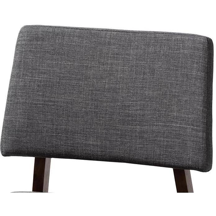 Dark Gray and Walnut Bar Stool Set of 2 P421583