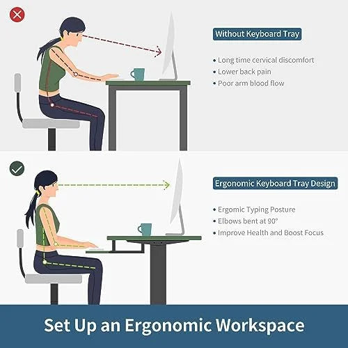 Electric Standing Desk 48 x 24 Inches Height Adjustable White Frame Light Rustic Brown Top J10887