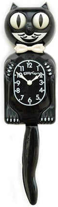 Classic Black Kitty Cat Klock Pack of 2 S23369