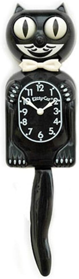 Classic Black Kitty Cat Klock Pack of 2 S23369