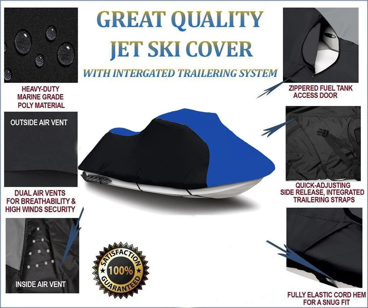 Heavy-Duty 600 Denier Watercraft Jet Ski Cover 2 Seater Z440566
