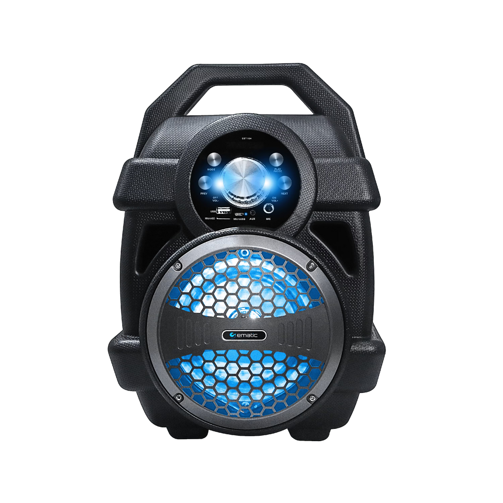 Black Portable Bluetooth Speaker with FM Transmitter M849472