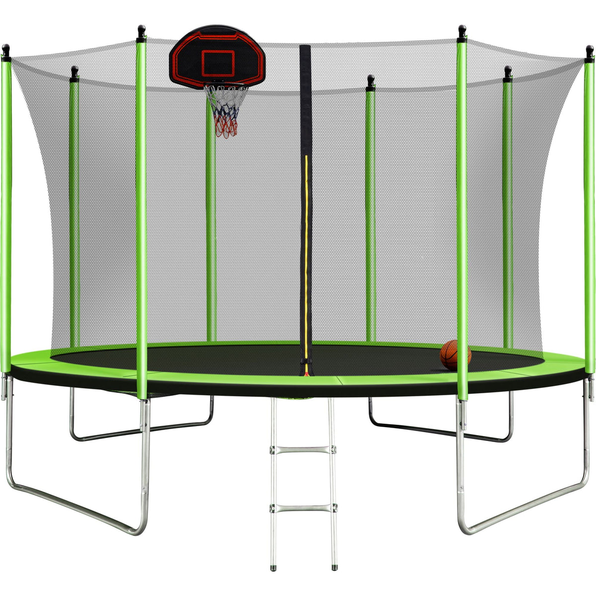 10FT Trampoline with Basketball Hoop and Ladder M18080