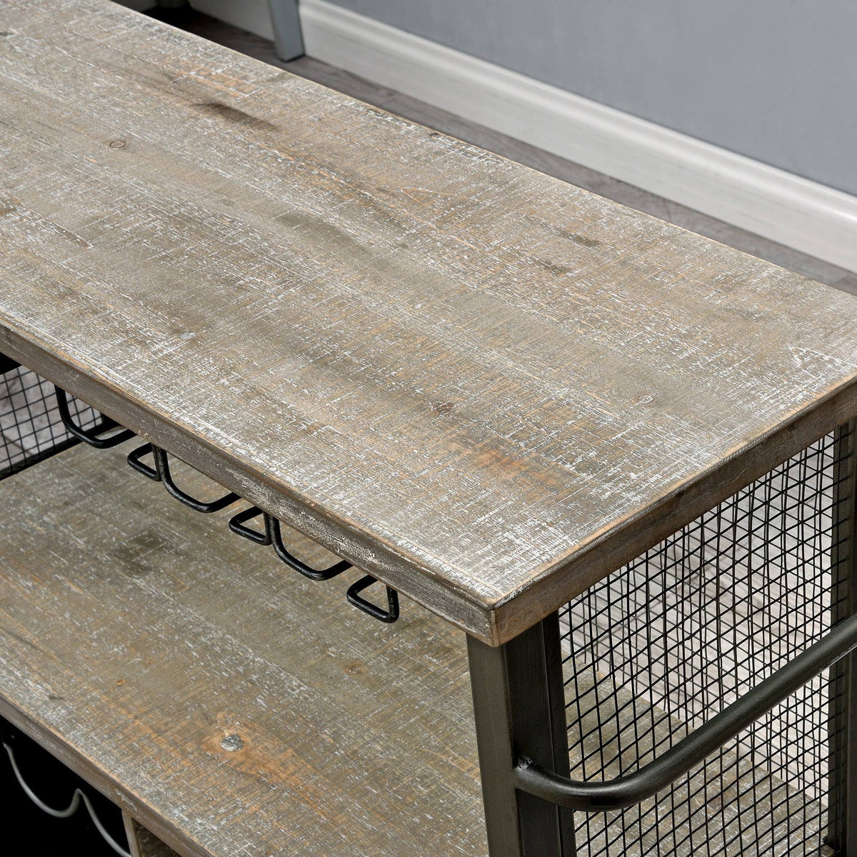 White Farmhouse Kitchen Cart P728