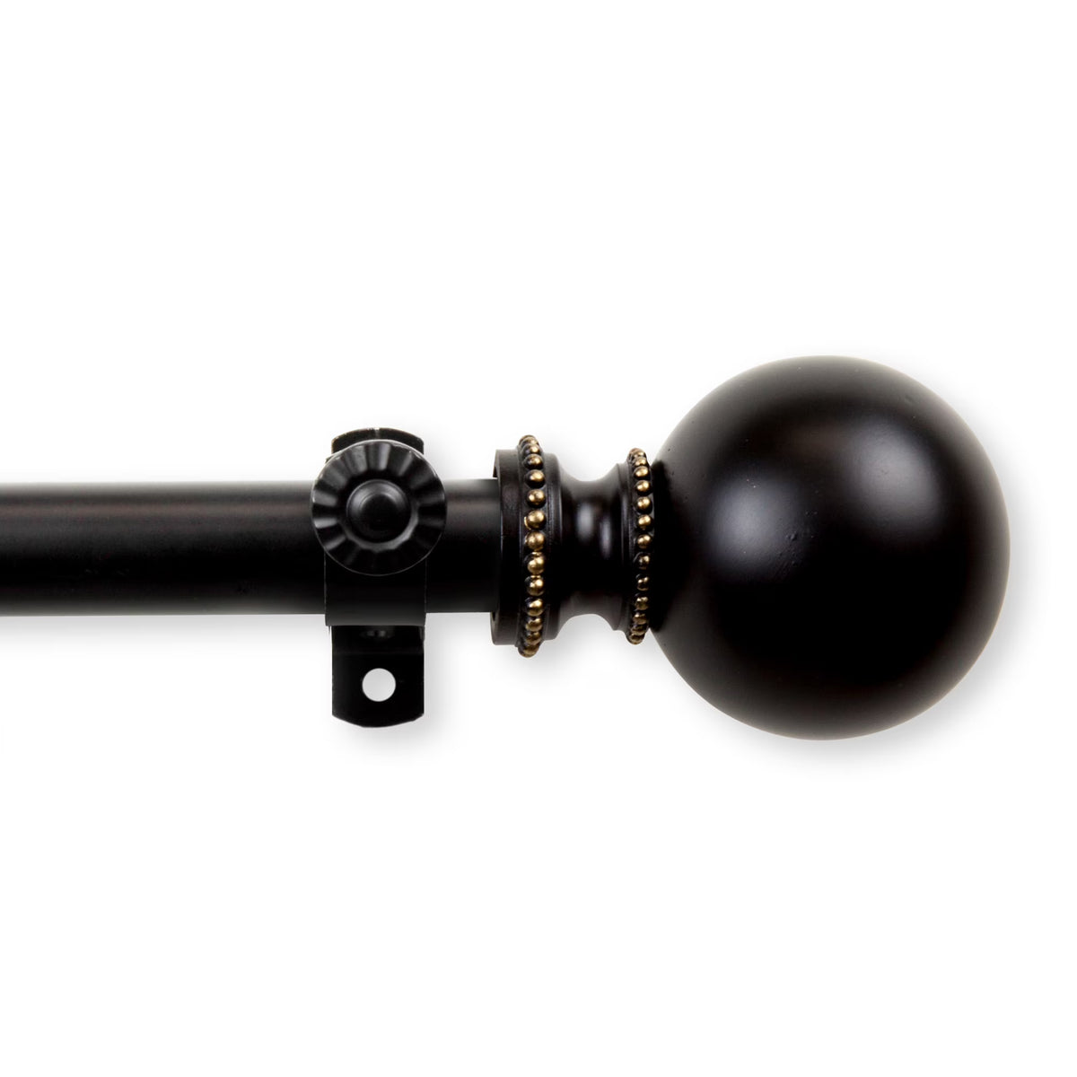 Black Curtain Rod 66-120" O724038