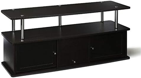 Black 3 Storage Cabinets TV Stand P285