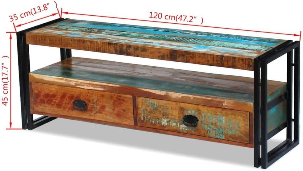Solid Reclaimed Wood TV Cabinet P346757