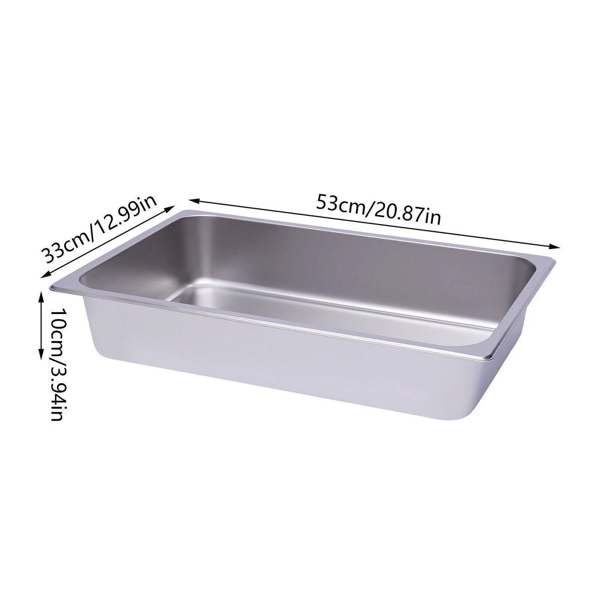 6 Pack Full Size Stainless Steel Steam Table Food Pan N657